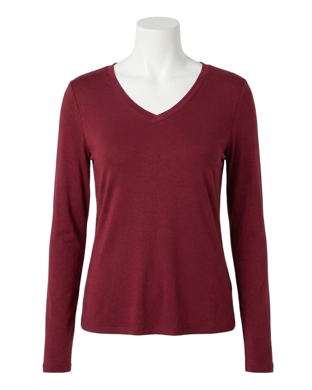 NEW GRACE AND LACE modal v-neck long sleeve tee in red